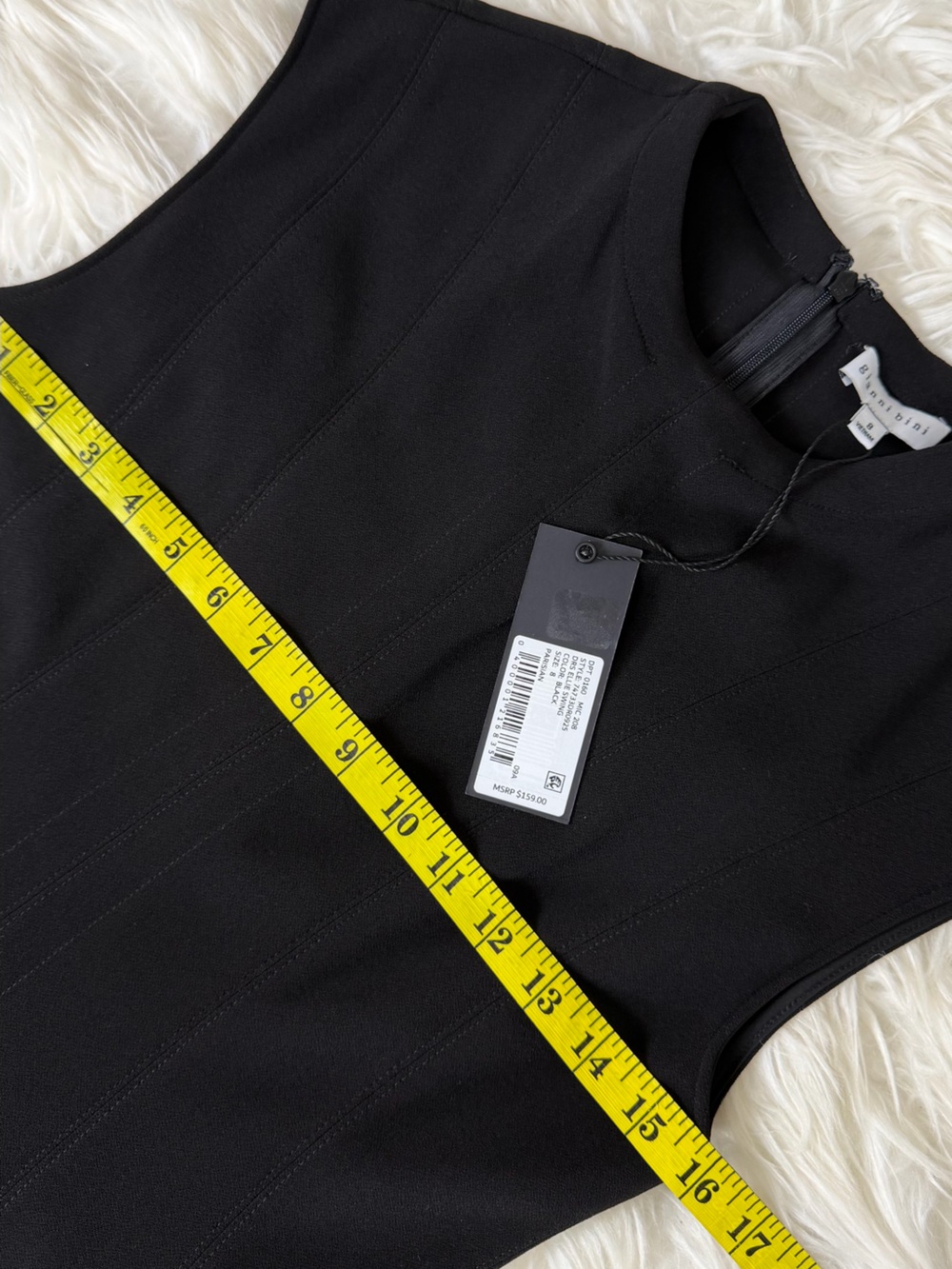NWT Gianni Bini Parisian Fit & Flare Mini Dress Black 8 Formal MSRP $159 - Picture 9 of 13
